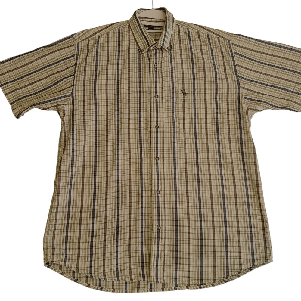 Knights Sportswear Mens Button Up Shirt Multi-Color Size Large Polyester Blend